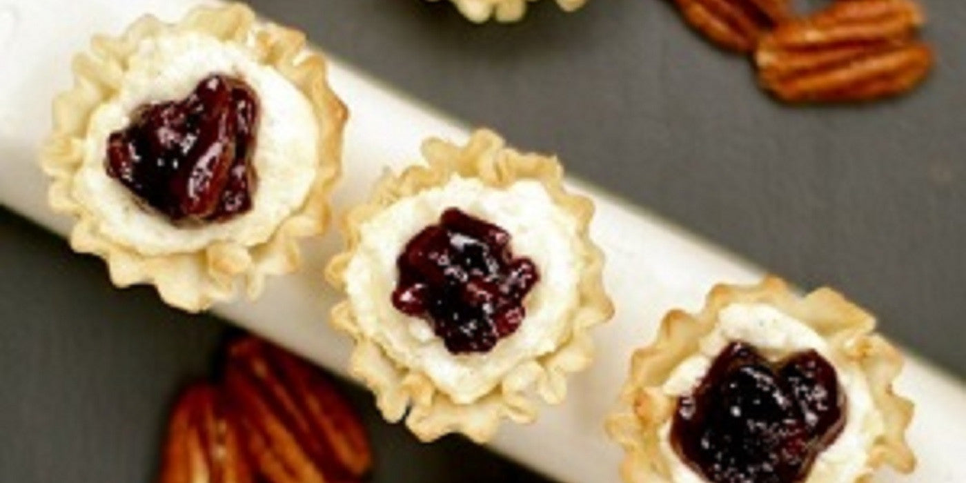 Crispy Melted Cheese Cups with Elderberry Ginger Pecan Jam