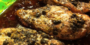 Elderberry Glazed Chicken with Olives and Capers