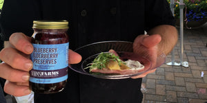 Vivace Chef Wins Iron Chef Challenge using Norm's Farms Blueberry Elderberry Preserves