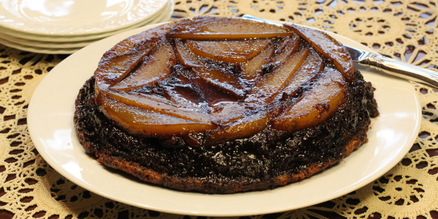 Mango Elderberry Upside-Down Cake