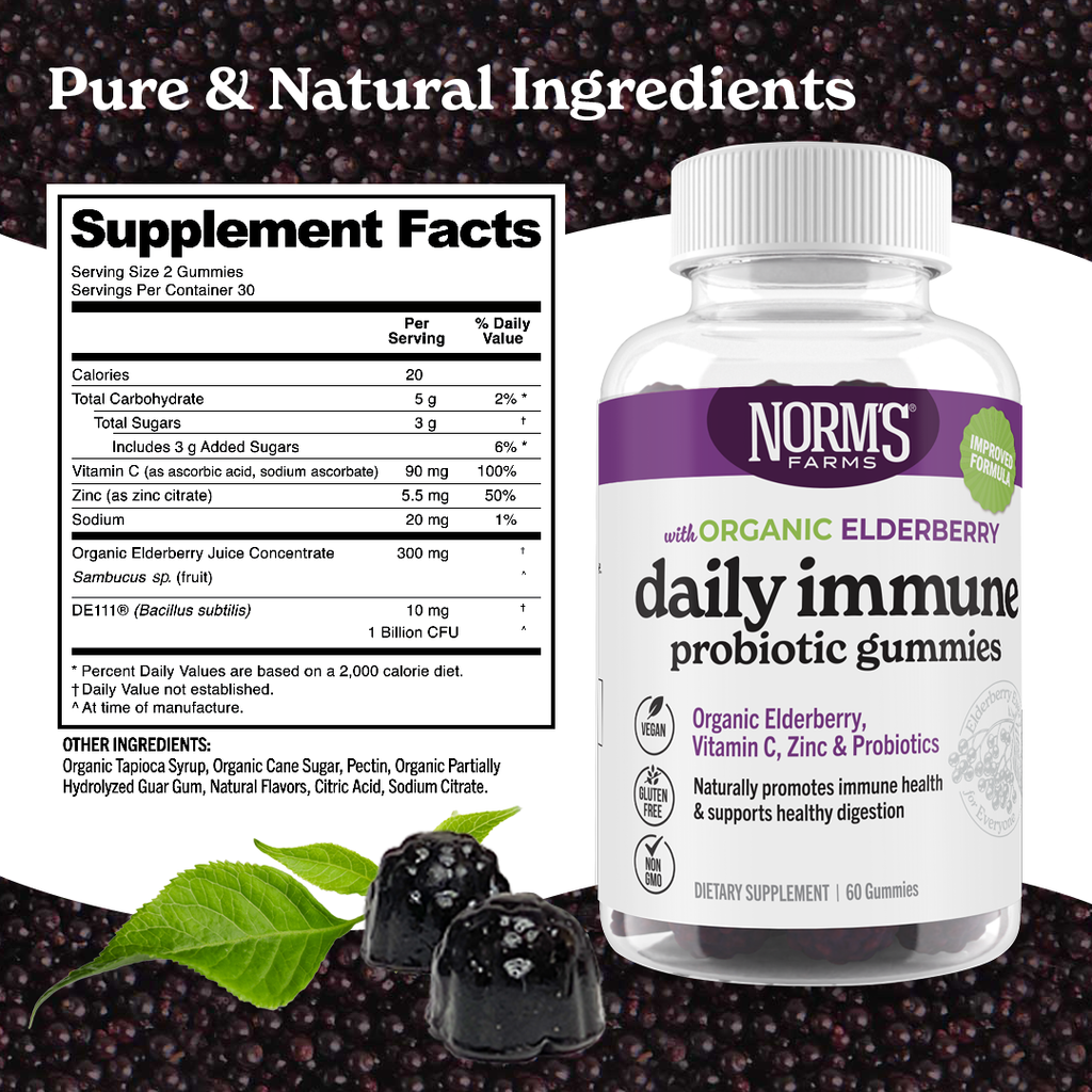 Organic Elderberry + Probiotic Gummies